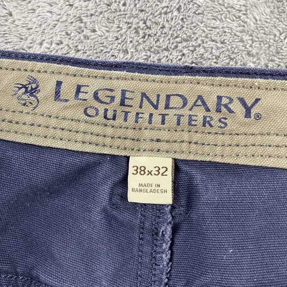 Legendary Outfitters Pants Mens 38x32 Blue Chino Straight Leg High Rise - Picture 8 of 14